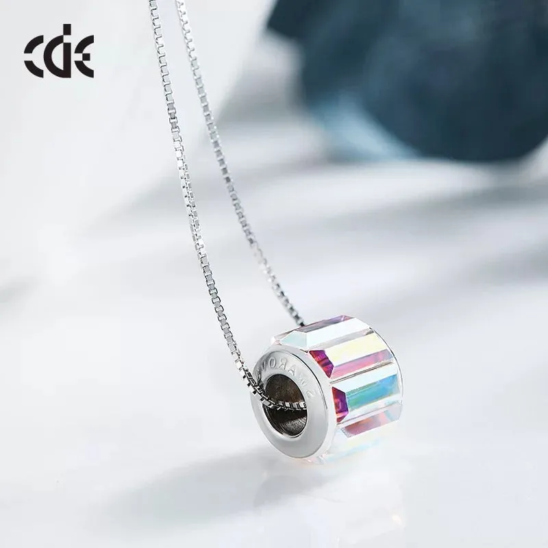 The cubic crystal swarovski charm necklace