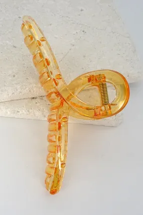 The Ginny Transparent Twisted Hair Claw Clip