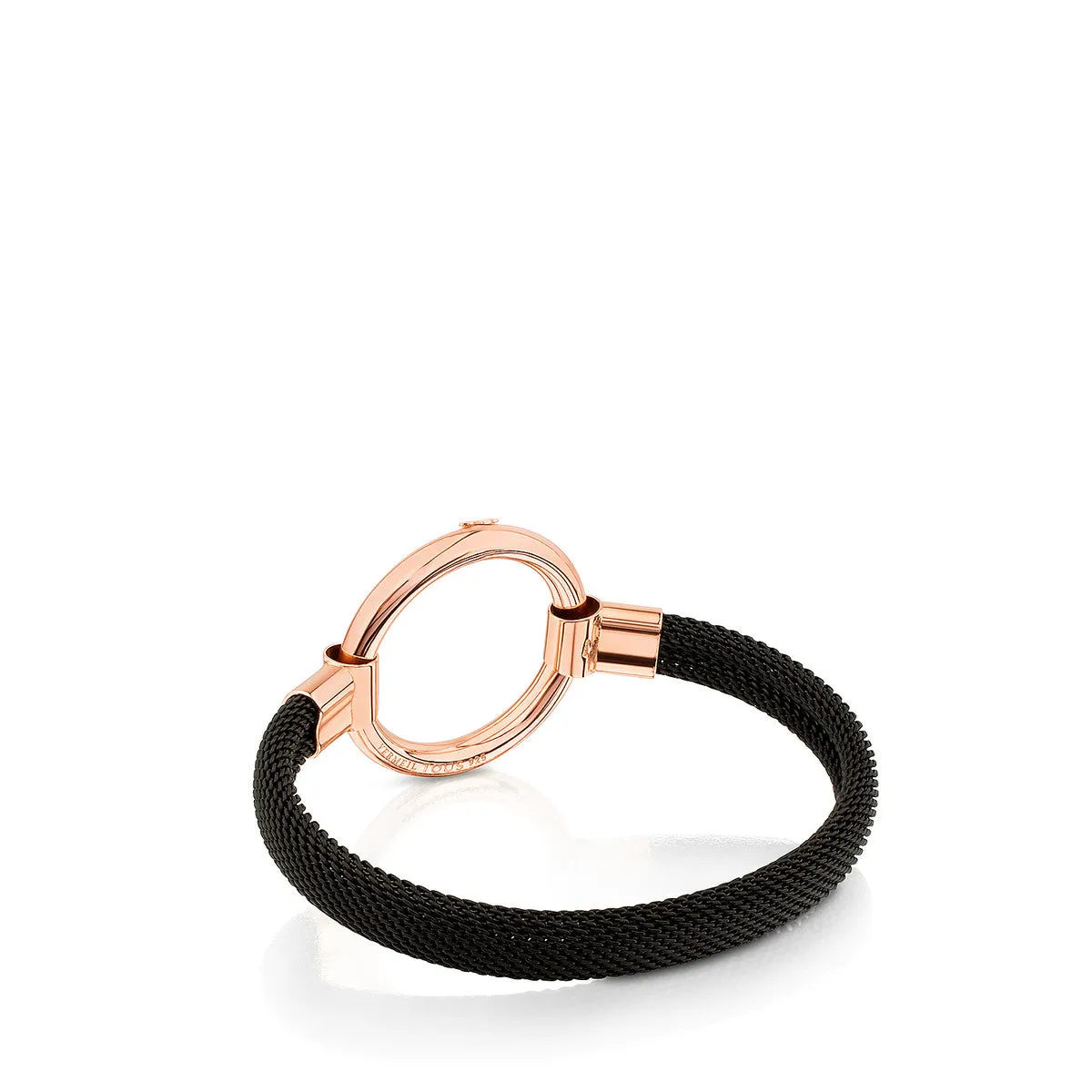 Tous Rose Vermeil Silver and Steel Hold Bracelet 712341600