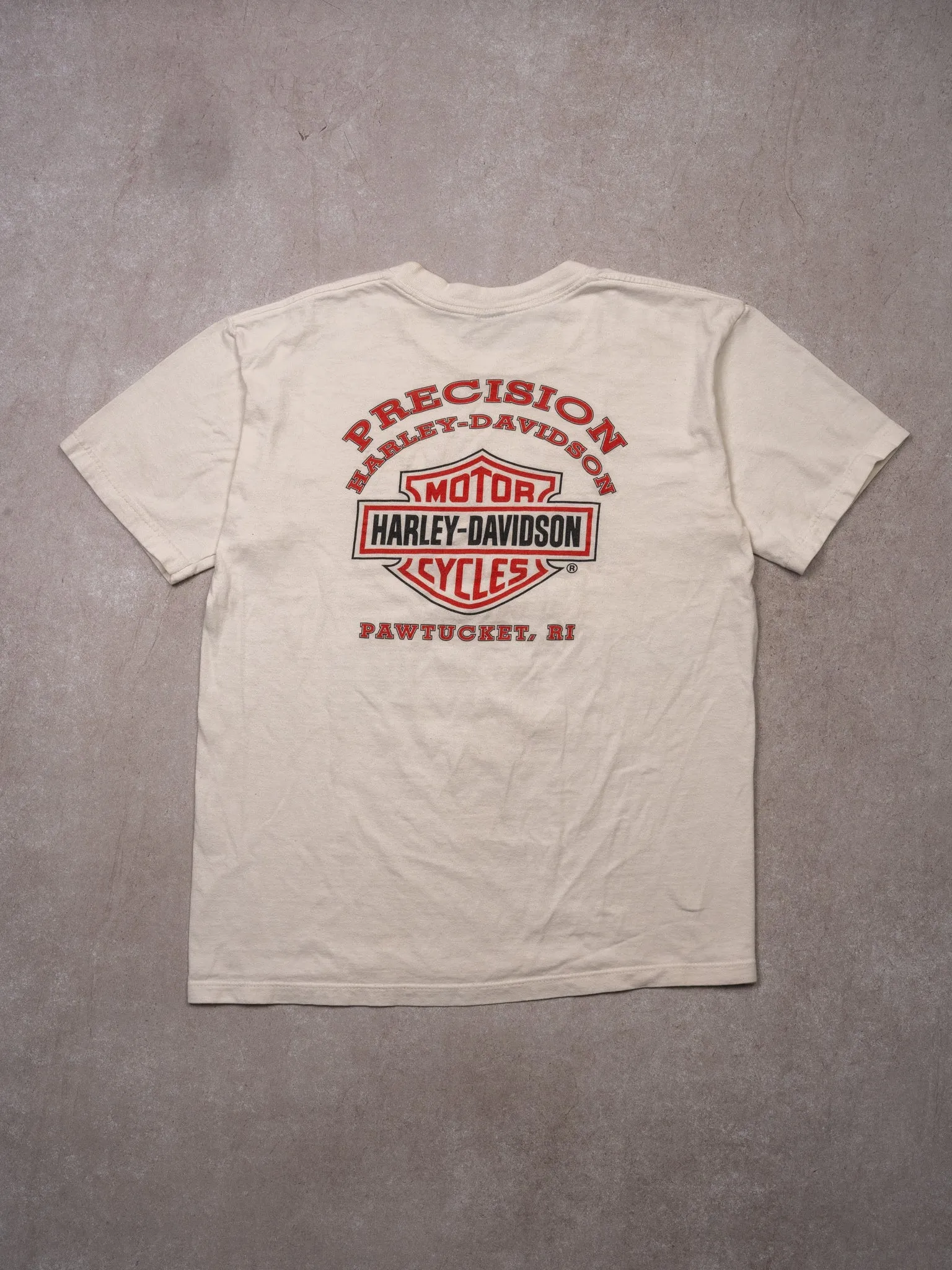 Vintage '03 White Freedom To Choose RI Harley Davidson Tee (S/M)