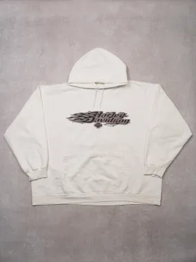 Vintage '06 Rugged White Harley Davidson Ocean City Hoodie (XXL)