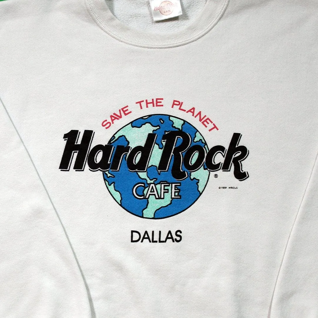 Vintage '91 Hard Rock Cafe Dallas 'Save the Planet' Crewneck