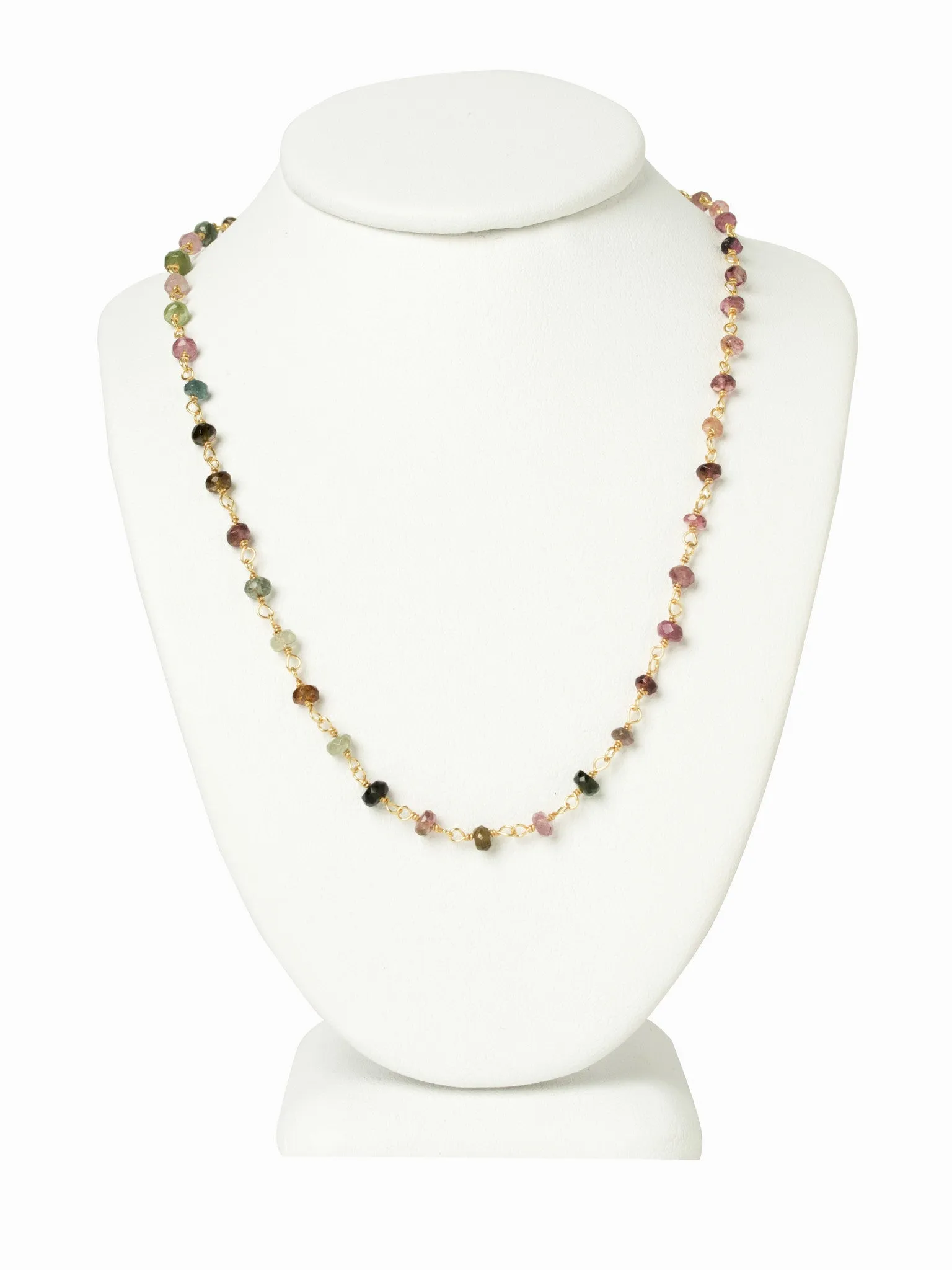 Watermelon Tourmaline Gemstone Necklace