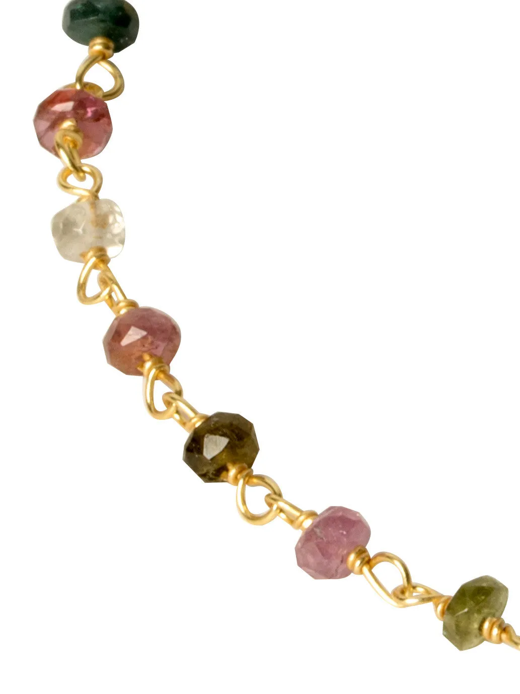 Watermelon Tourmaline Gemstone Necklace