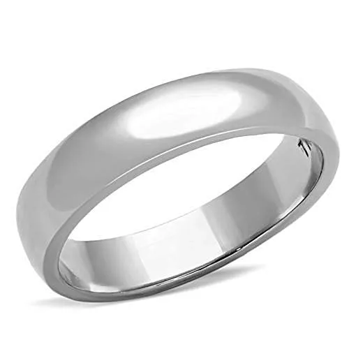 WildKlass Stainless Steel Wedding Ring High Polished (no Plating) Unisex