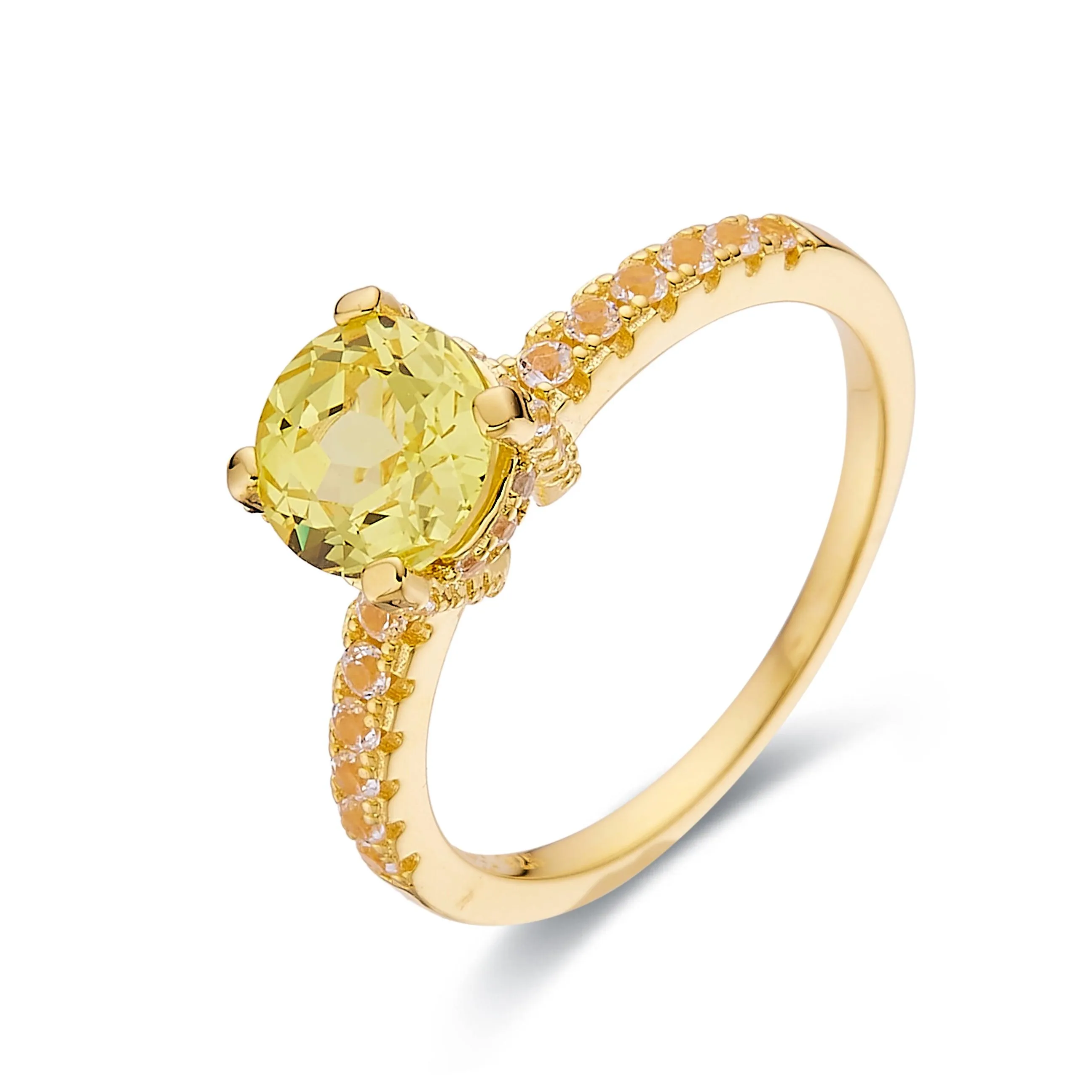 Yellow Sapphire Engagement Ring